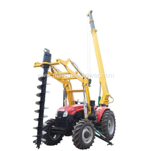 Tractor Crane Tower Erection Tools with Earth Auger